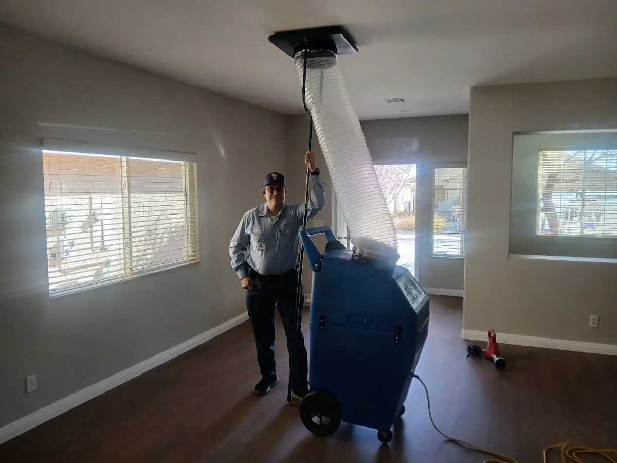 Professional Dryer Vent Cleaning work inside a Desert Palms home